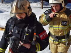 В детском лагере «Огонек» тушили условный пожар