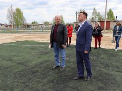 В Богданихе продолжаются работы по строительству стадиона