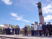 У мемориала Героям фронта и тыла в Иванове состоялся торжественный митинг и парад войск в честь Дня Победы